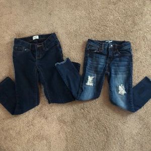Two Pairs Girls Jeans size 6